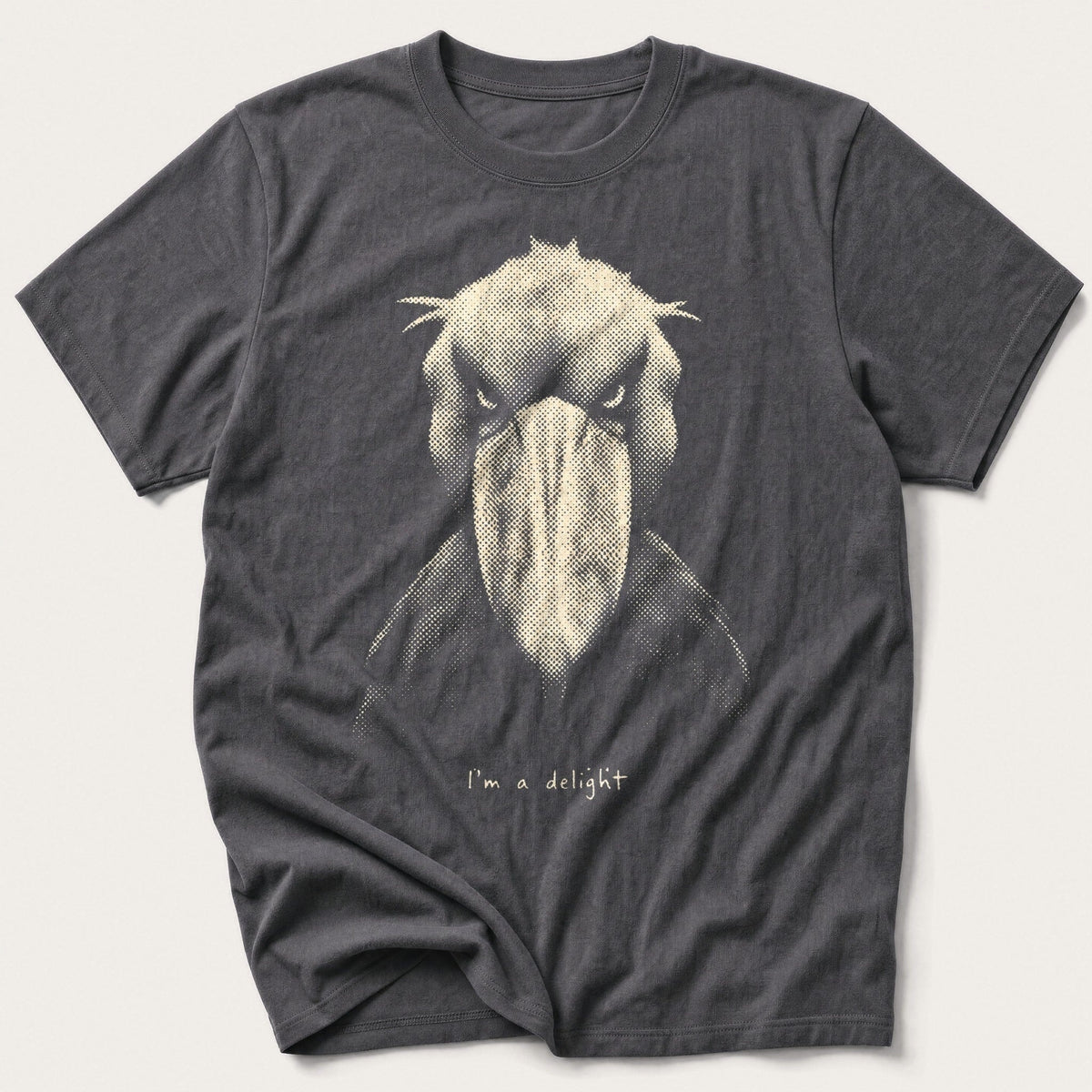 I'm A Delight Shoebill — Charcoal T-Shirt