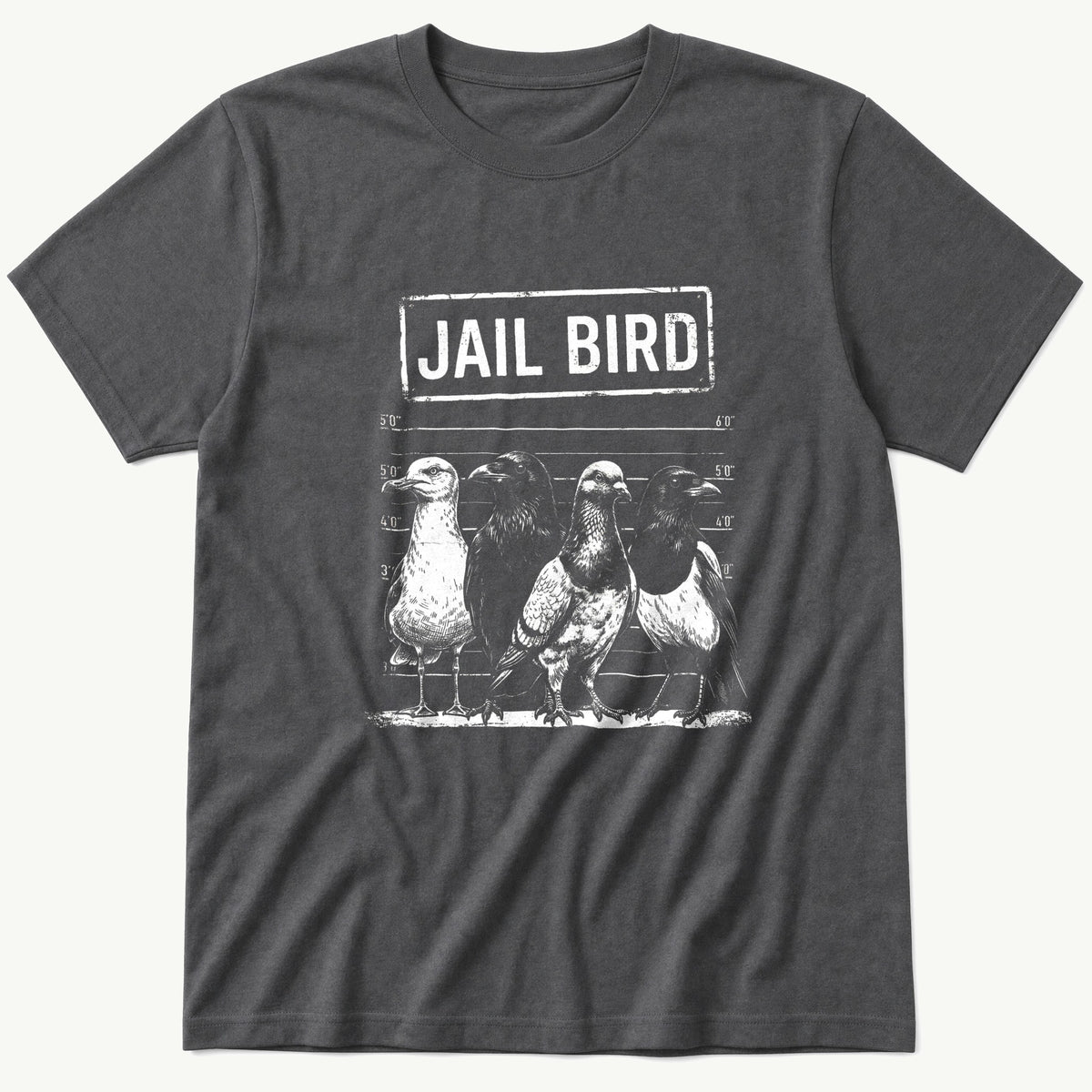 Jail Bird 3 — Charcoal T-Shirt