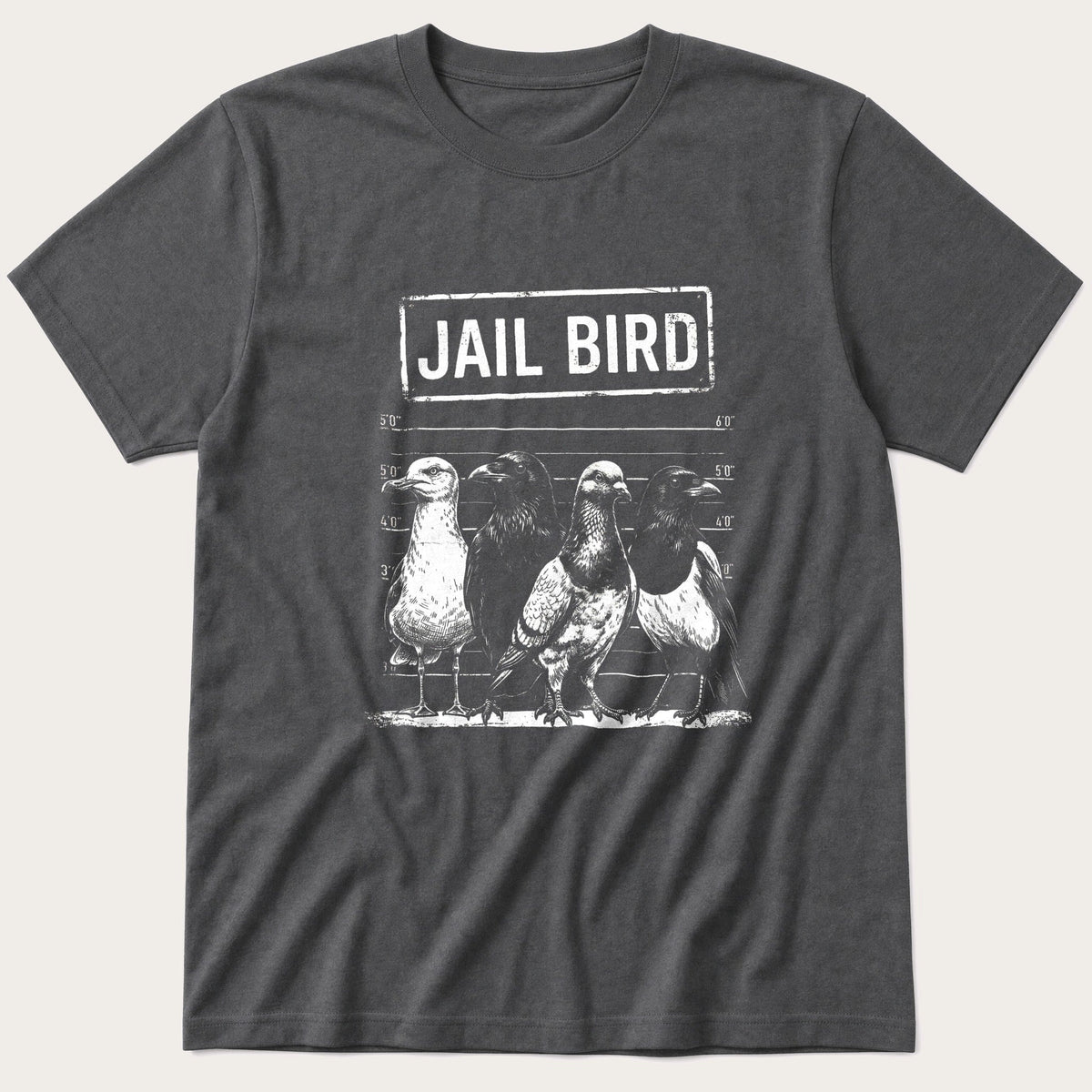 Jail Bird 3 — Charcoal T-Shirt