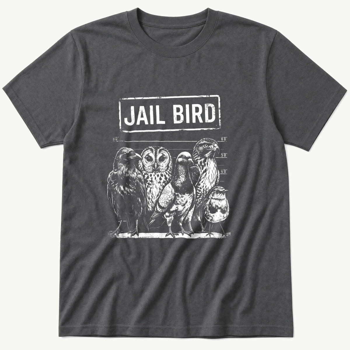 Jail Bird 5 — Charcoal T-Shirt