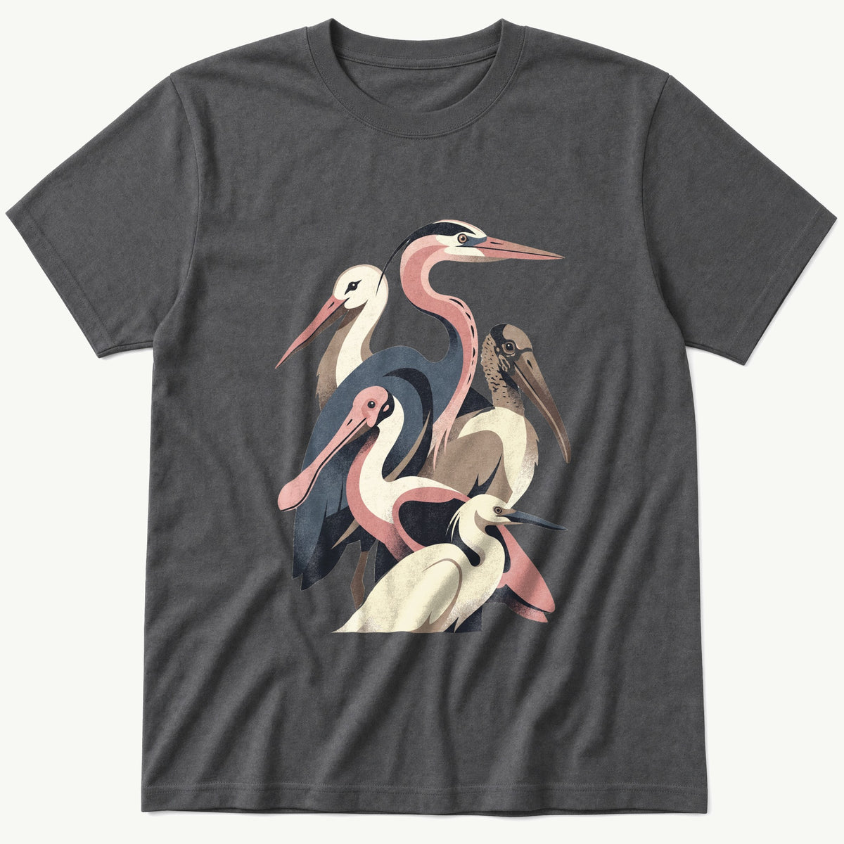 Lake Bird Breeds 77 — Charcoal T-Shirt