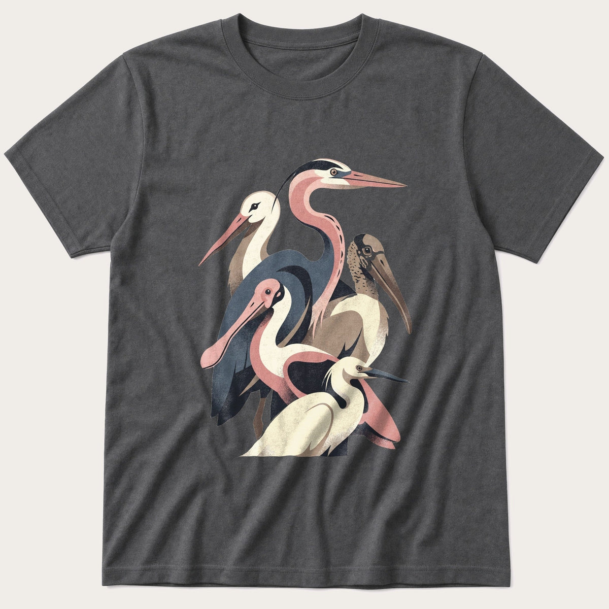 Lake Bird Breeds 77 — Charcoal T-Shirt