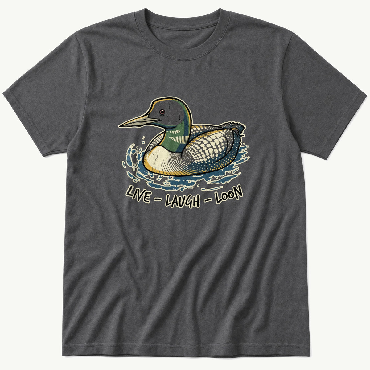 Live Laugh Loon — Charcoal T-Shirt
