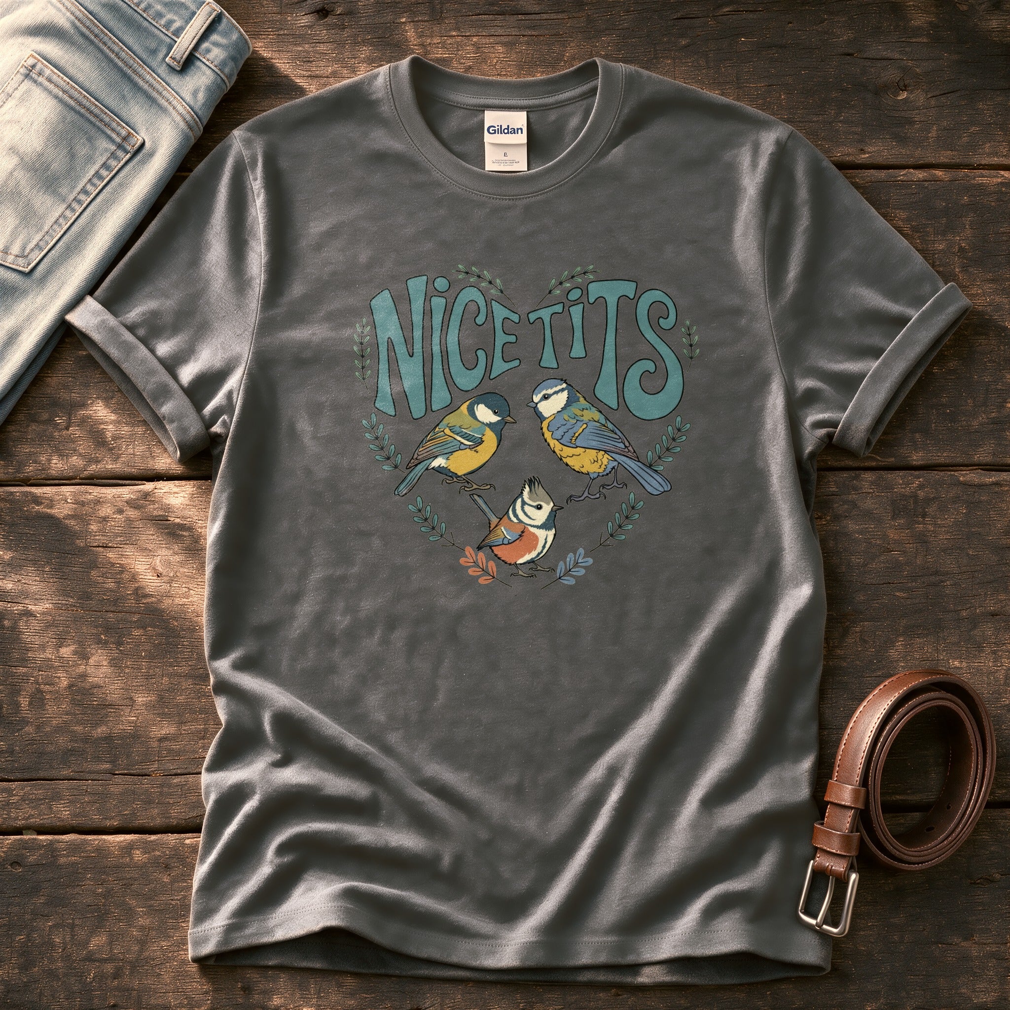 Nice Tits — Charcoal Comfort Colors tee