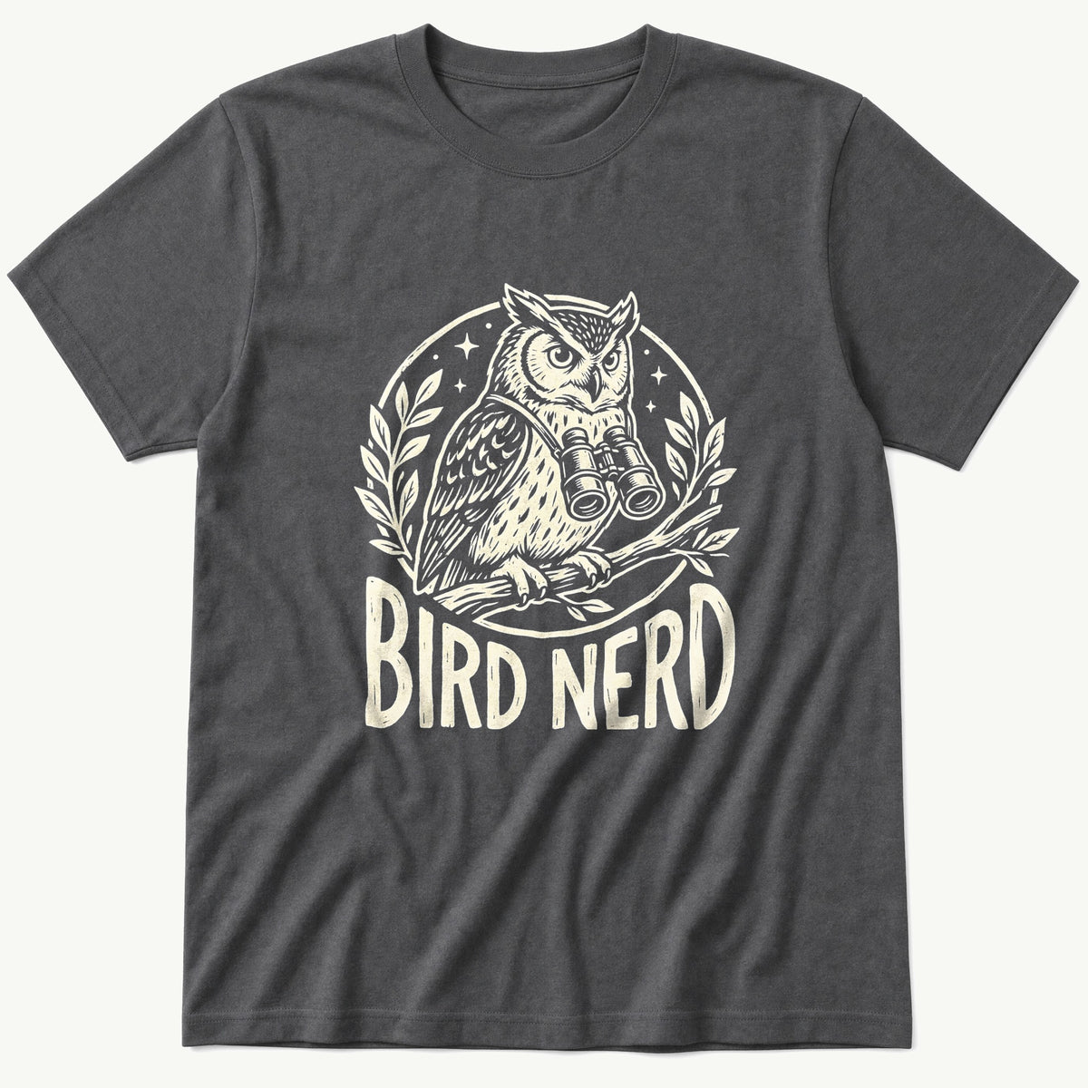 Night Watch Bird Nerd — Charcoal T-Shirt