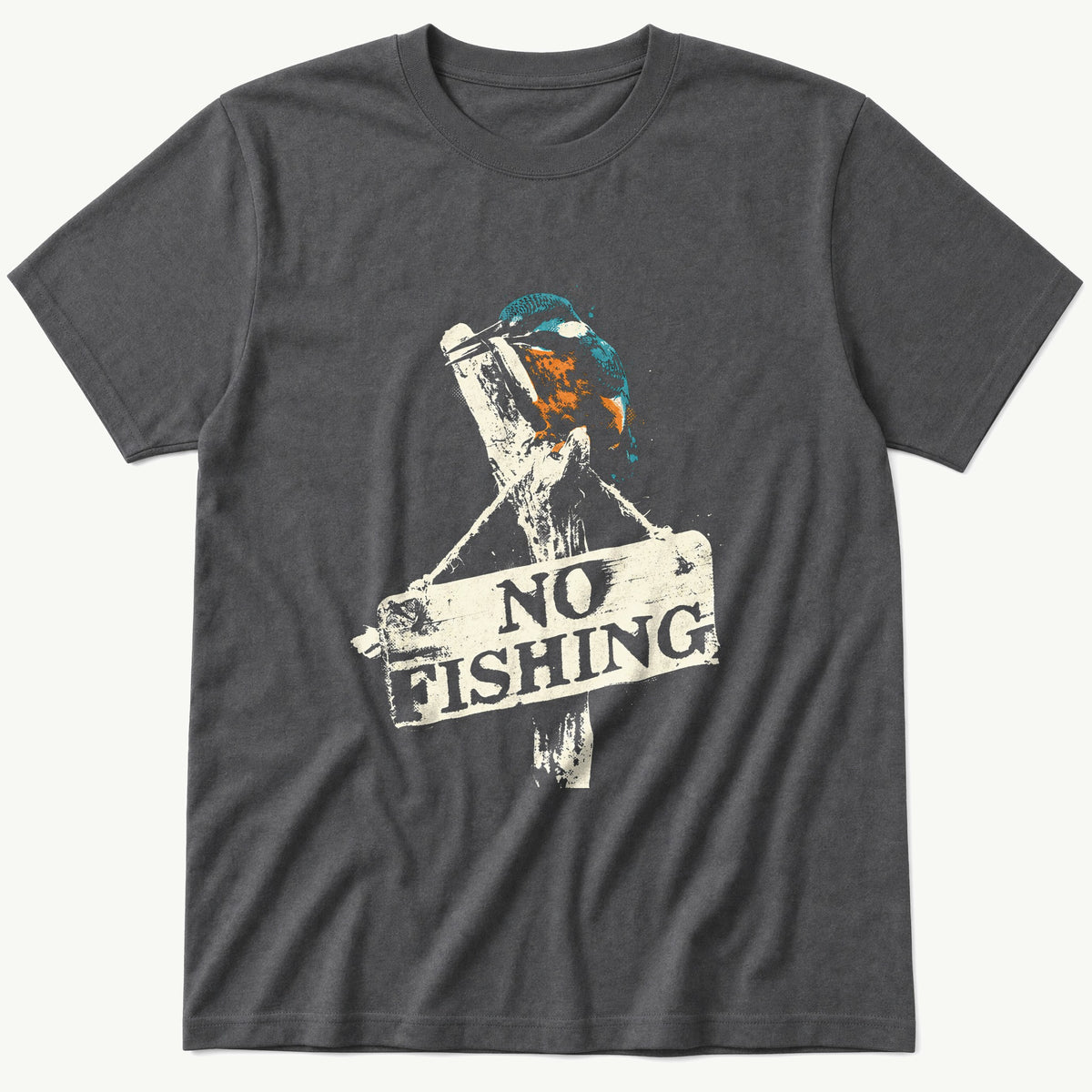 No Fishing 3 — Charcoal T-Shirt