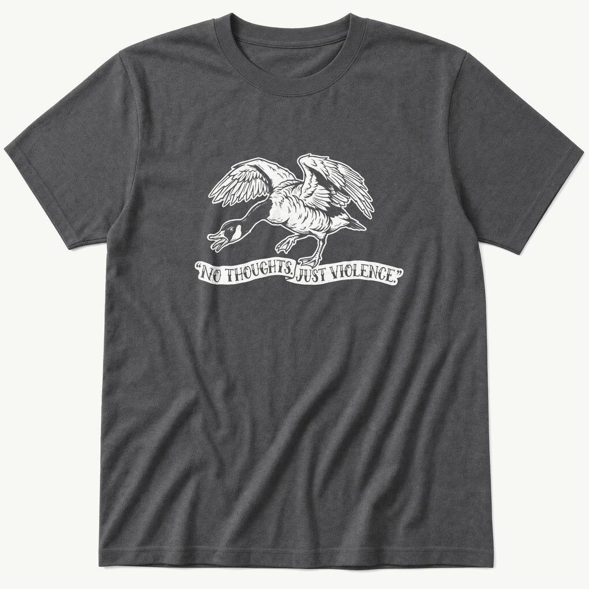 No Thoughts Just Violence — Charcoal T-Shirt