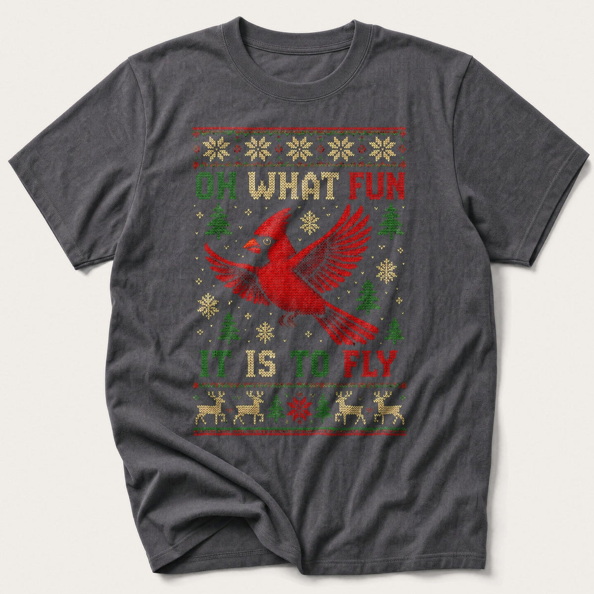 Oh What Fun It Is To Fly — Charcoal T-Shirt