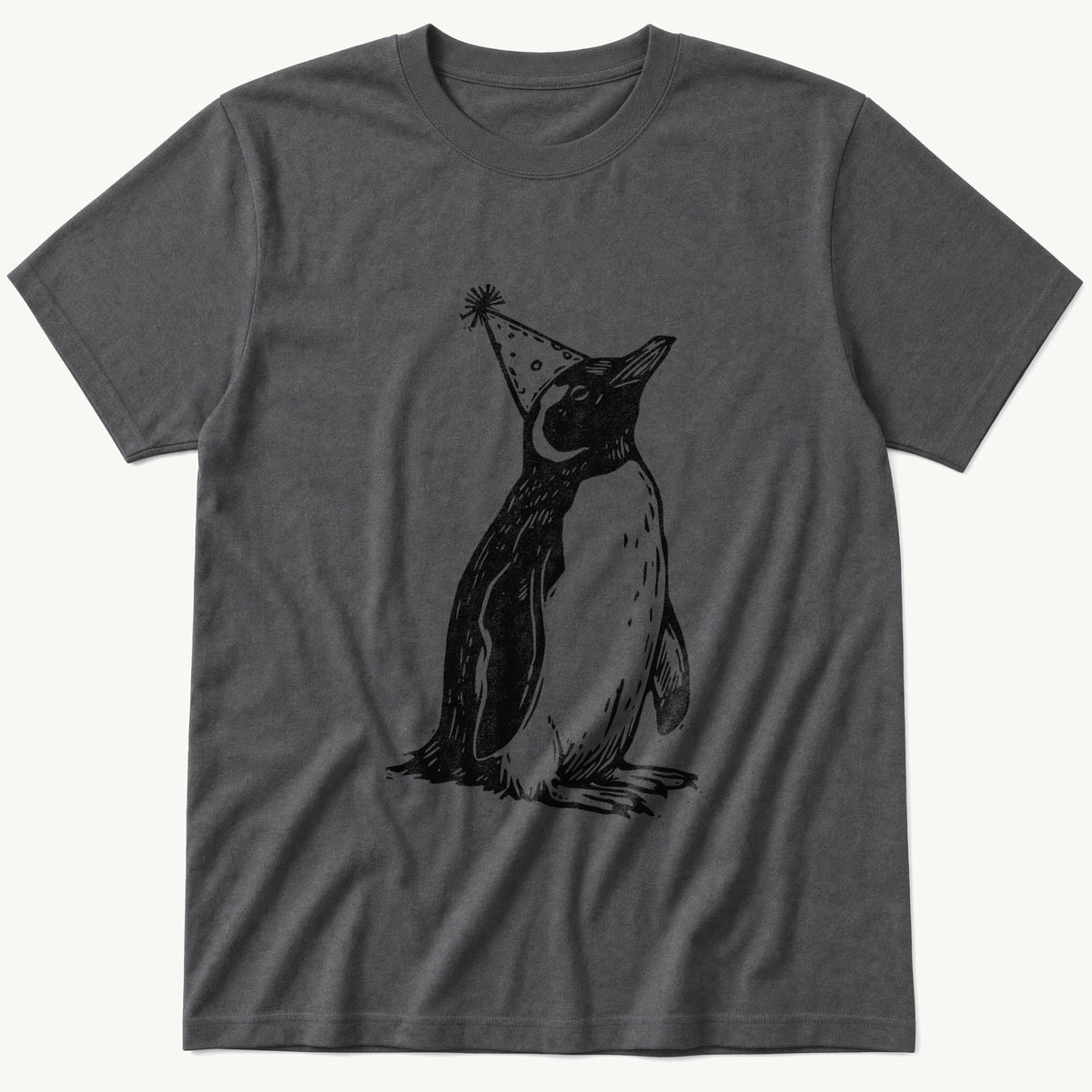 Party Penguin 44 — Charcoal T-Shirt