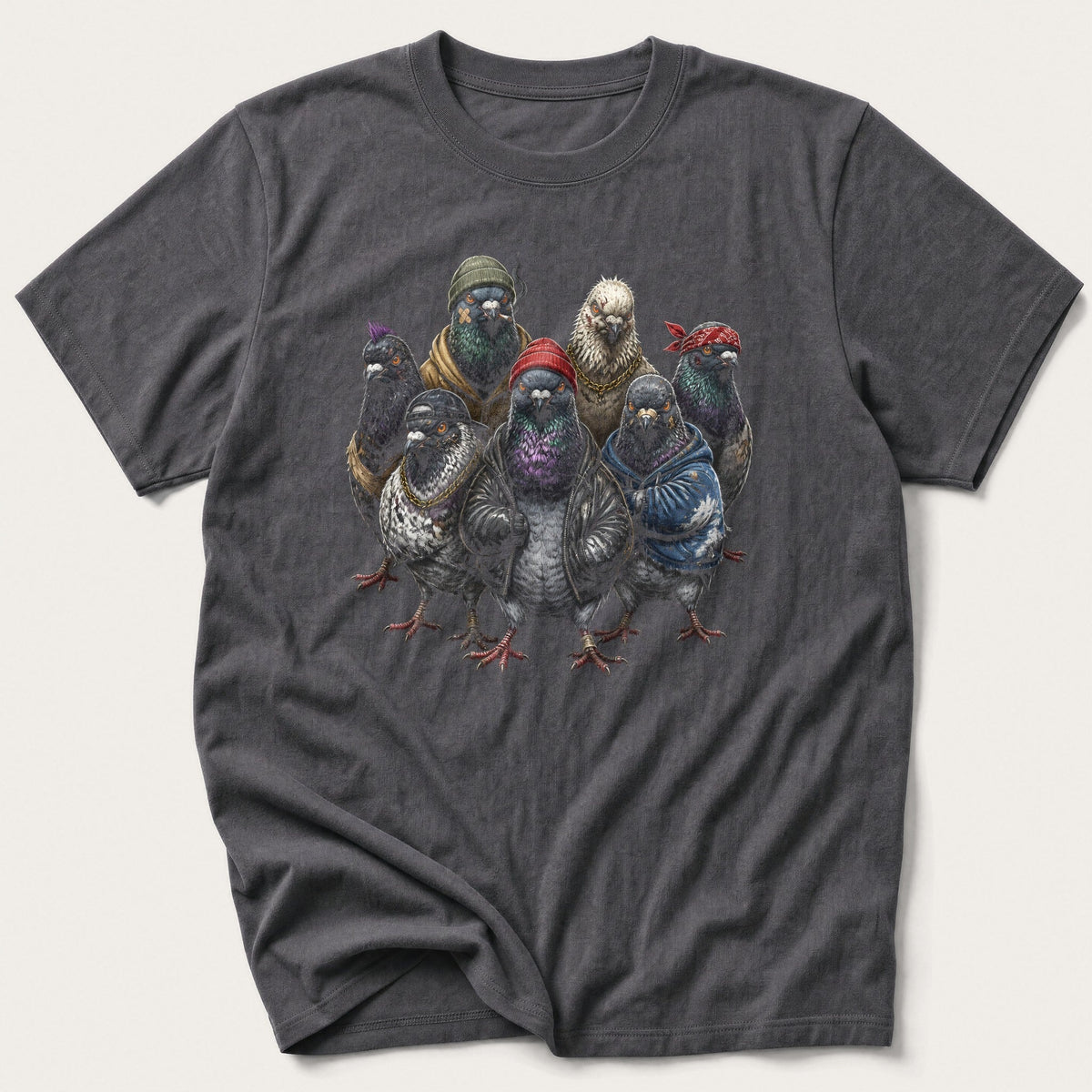 Pigeon Gang — Charcoal T-Shirt