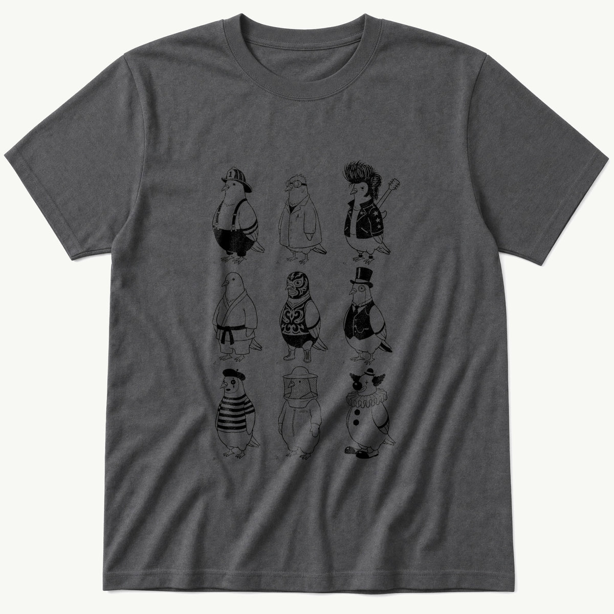 Pigeon Outfits 3 — Charcoal T-Shirt