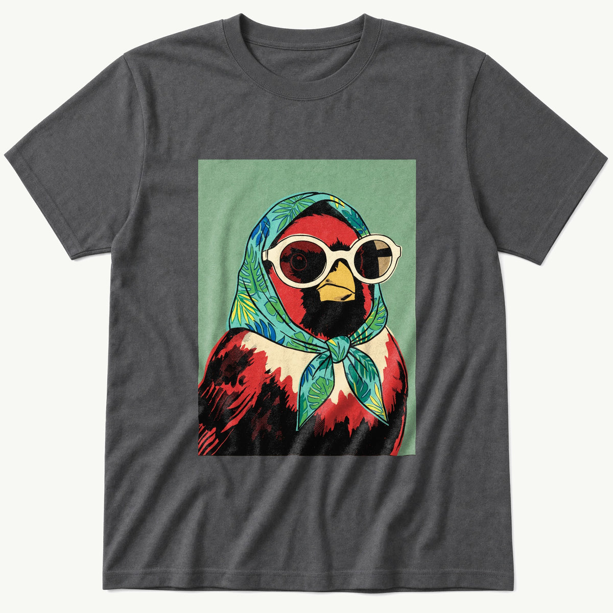 Pop Art Bird 11 — Charcoal T-Shirt