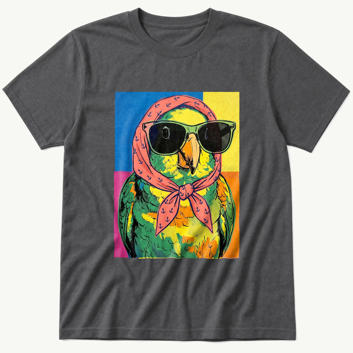 Pop Art Bird 8 — Charcoal T-Shirt