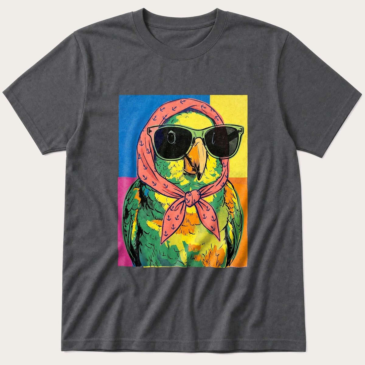 Pop Art Bird 8 — Charcoal T-Shirt