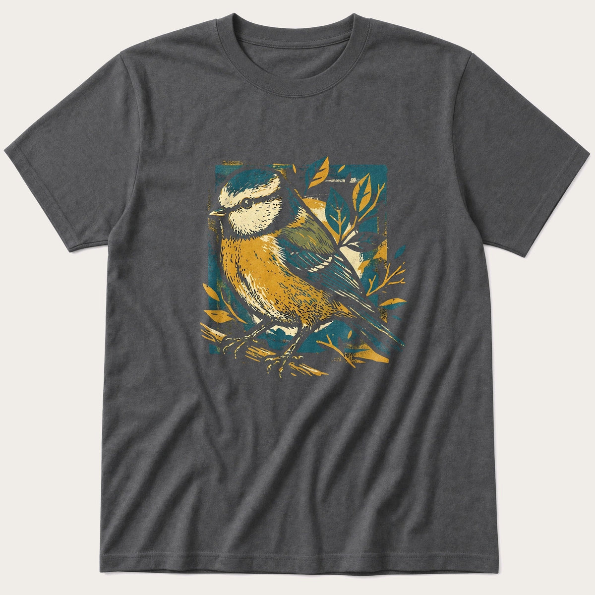 Print BlueTit — Charcoal T-Shirt