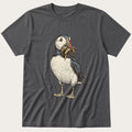 Puffin And Fish 12 — Charcoal T-Shirt
