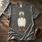 Puffin And Fish 7 — Charcoal Comfort Colors tee