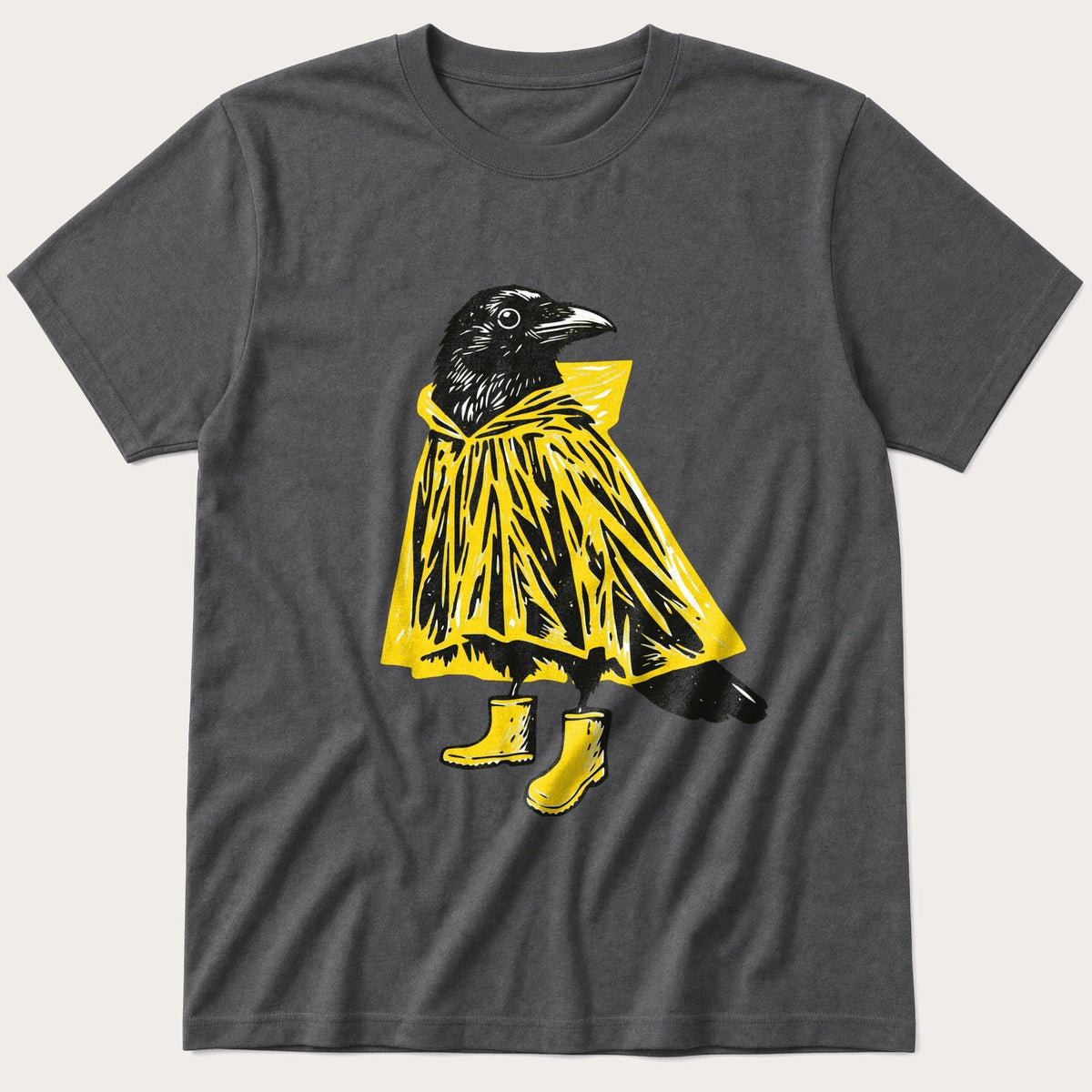 Raincoat Crow 66 — Charcoal T-Shirt
