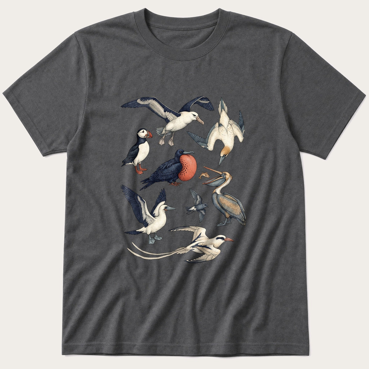 Seabirds 44 — Charcoal T-Shirt