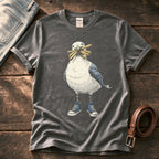 Seagull With Chips 2 — Charcoal Comfort Colors tee
