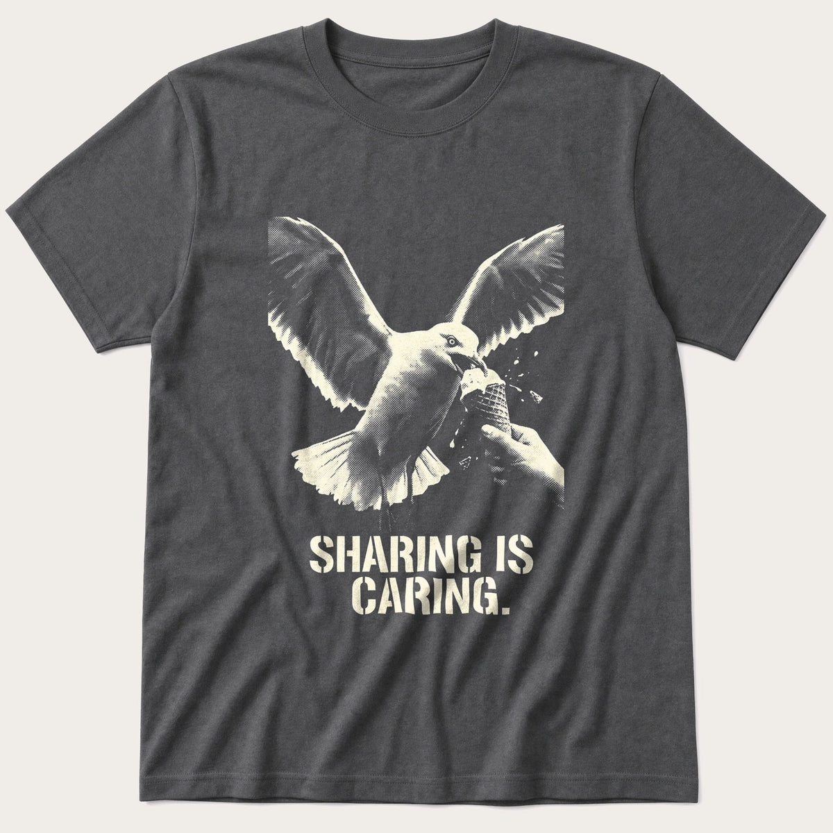 Sharing Is Caring — Charcoal T-Shirt