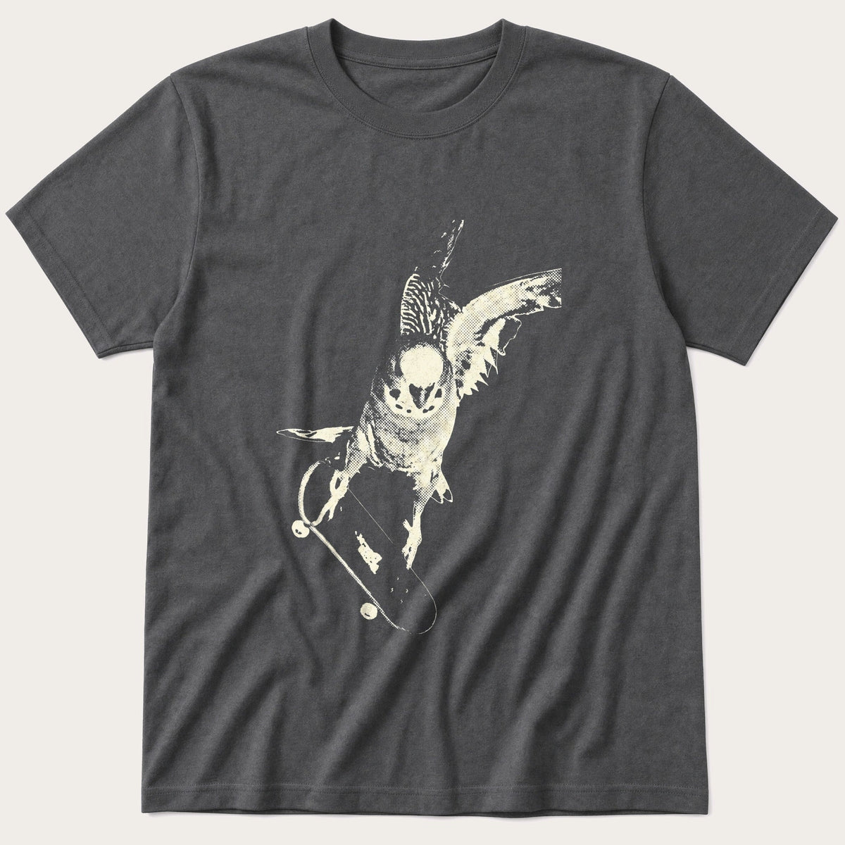 Skater Budgie 17 — Charcoal T-Shirt