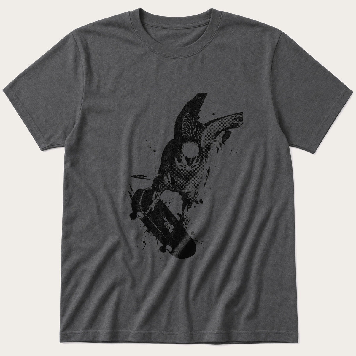 Skater Budgie 32 — Charcoal T-Shirt