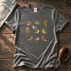 Small Wild Bird Flock — Charcoal Comfort Colors tee
