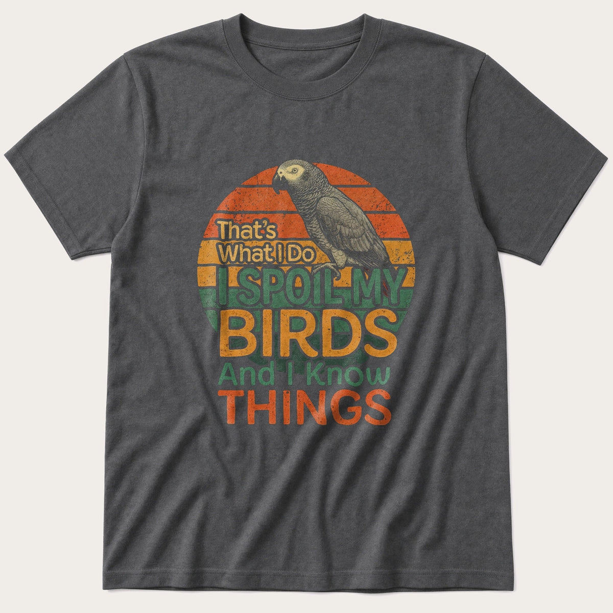 Spoil My African Grey — Charcoal T-Shirt
