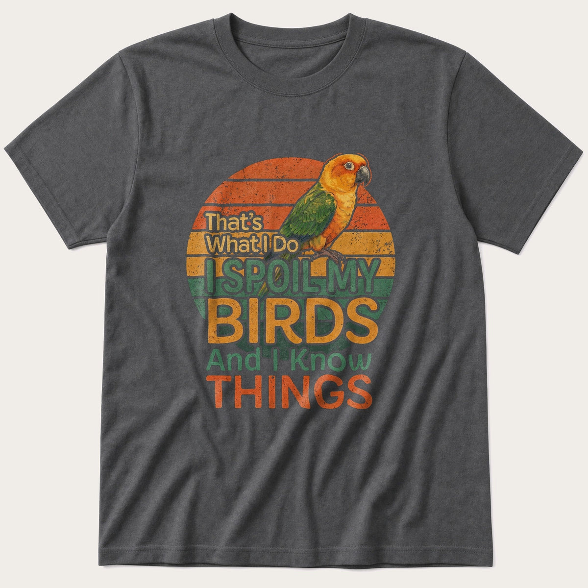 Spoil My Sun Conure — Charcoal T-Shirt