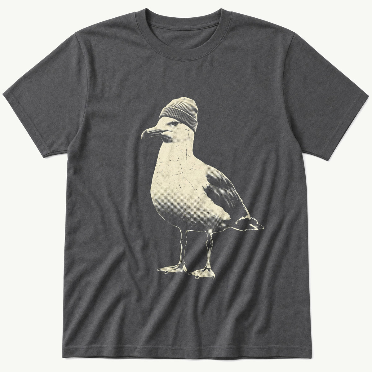 Street Seagull 1 — Charcoal T-Shirt