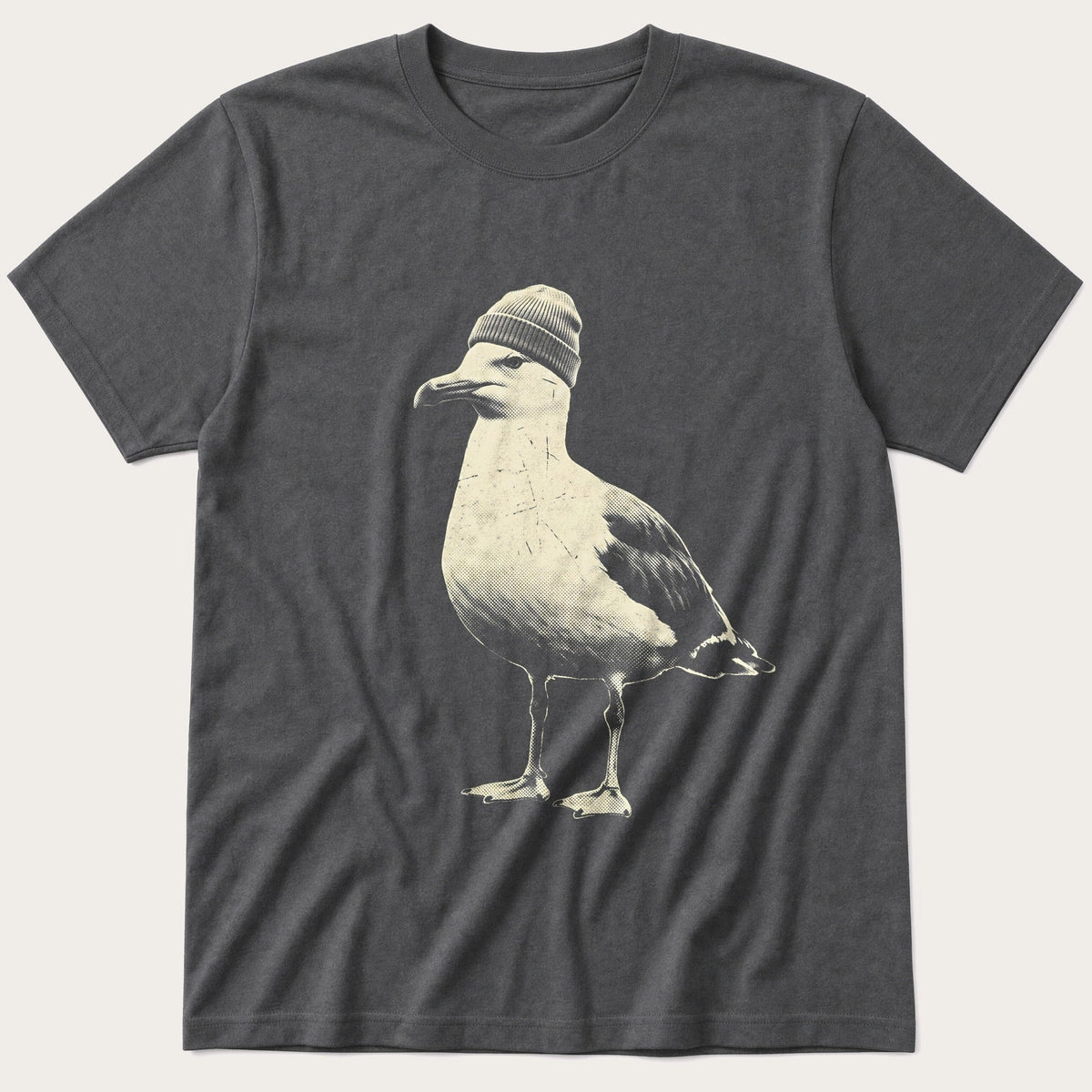 Street Seagull 1 — Charcoal T-Shirt