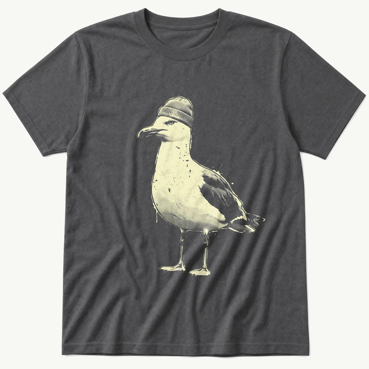 Street Seagull 6 — Charcoal T-Shirt