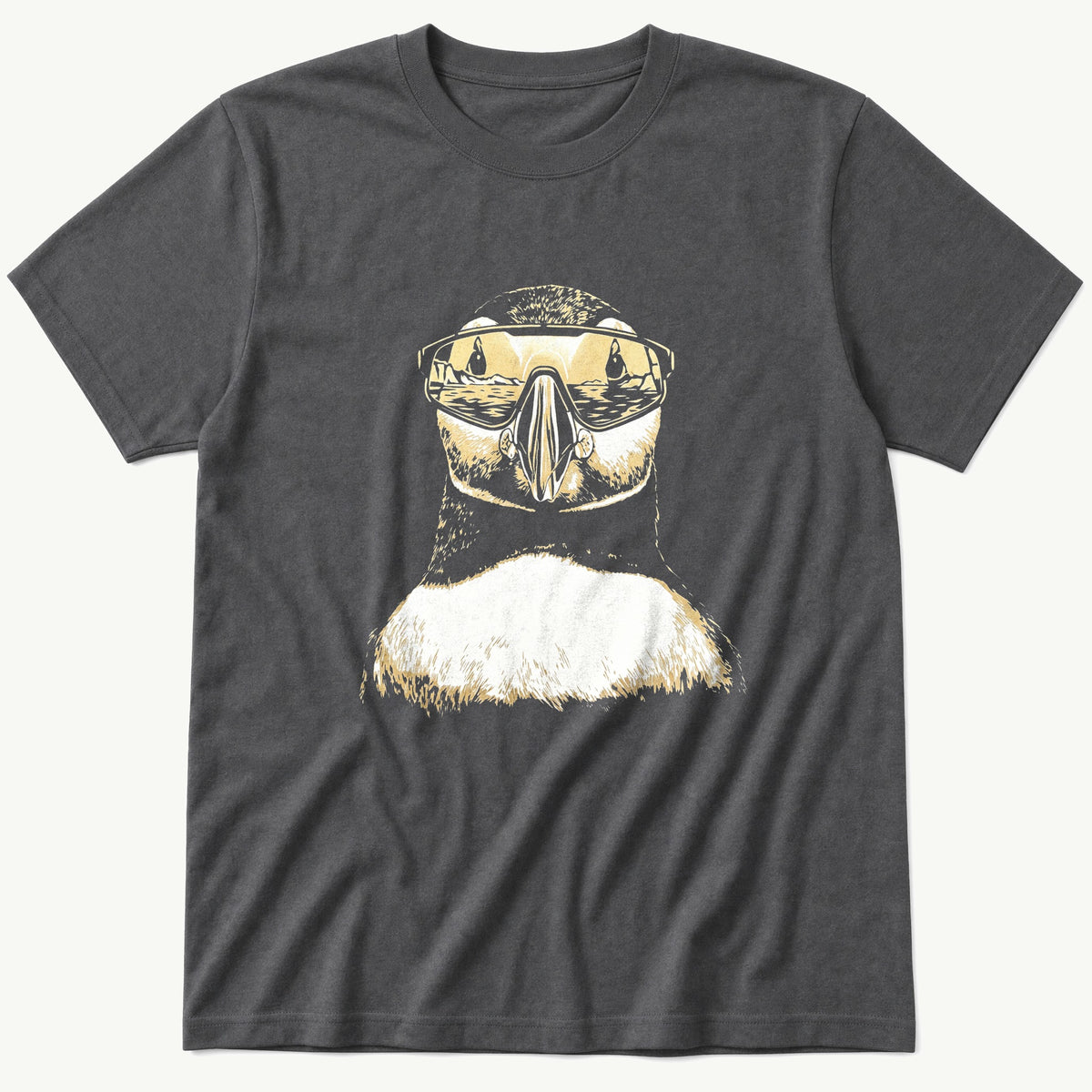 Sunglass Puffin 8 — Charcoal T-Shirt