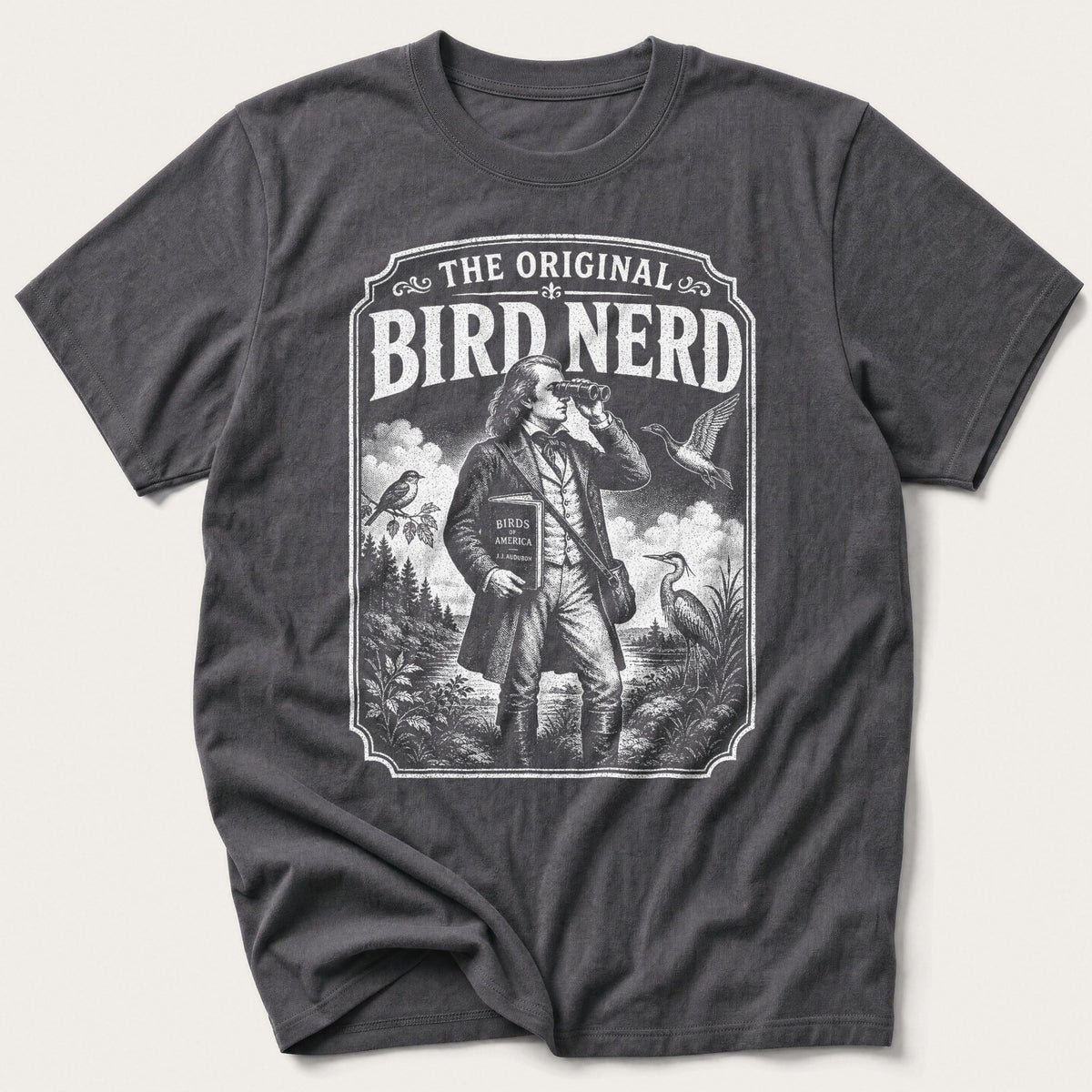 The Original Bird Nerd — Charcoal T-Shirt