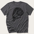 Tilted Head Owl 11 — Charcoal T-Shirt