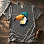 Toucan Beanie 33 — Charcoal Comfort Colors tee