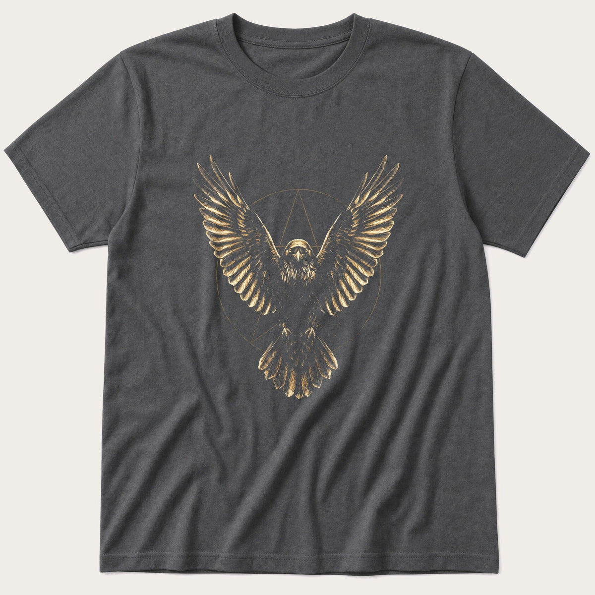 Washed Out Crow 4 — Charcoal T-Shirt