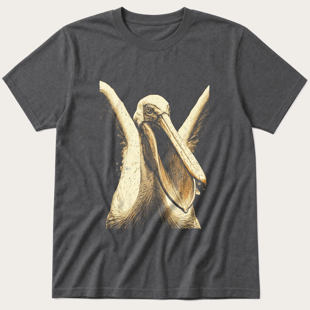 Washed Out Pelican 3 — Charcoal T-Shirt