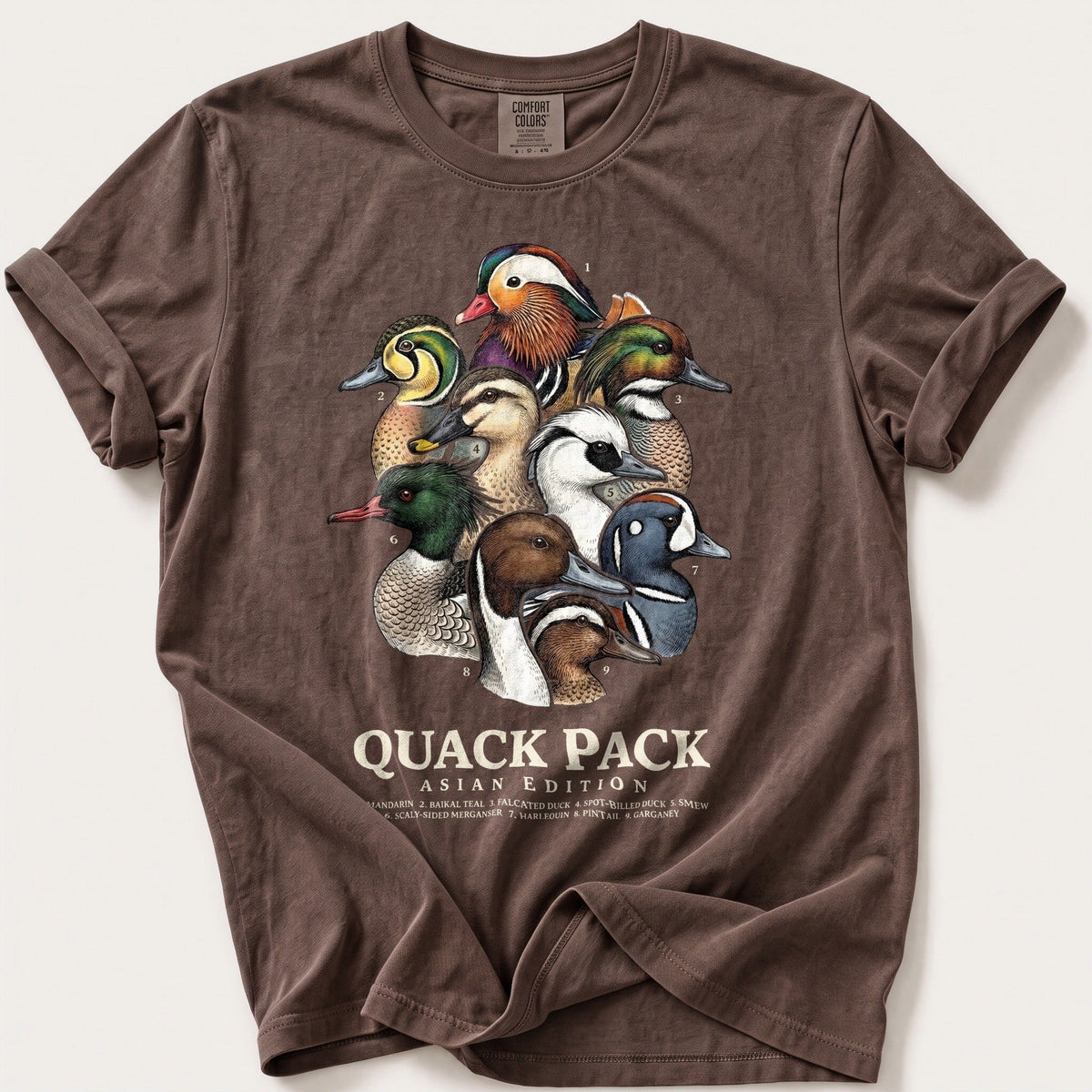 Asian Quack Pack — Espresso Comfort Colors tee
