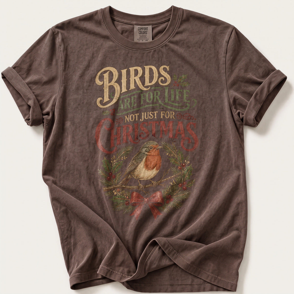 Birds Are For Life — Espresso Comfort Colors tee
