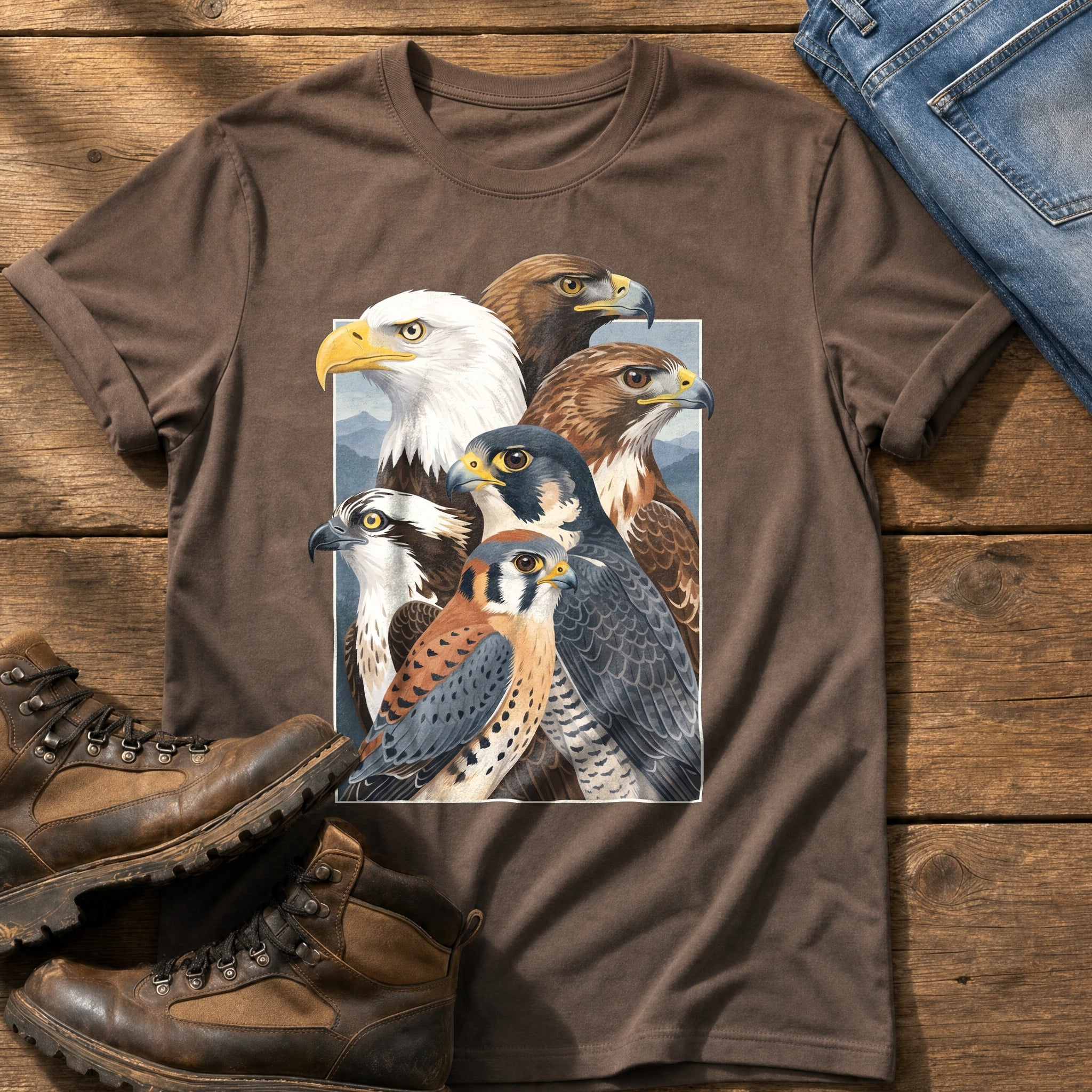 Birds Of Prey Breeds 33 — Espresso Comfort Colors tee