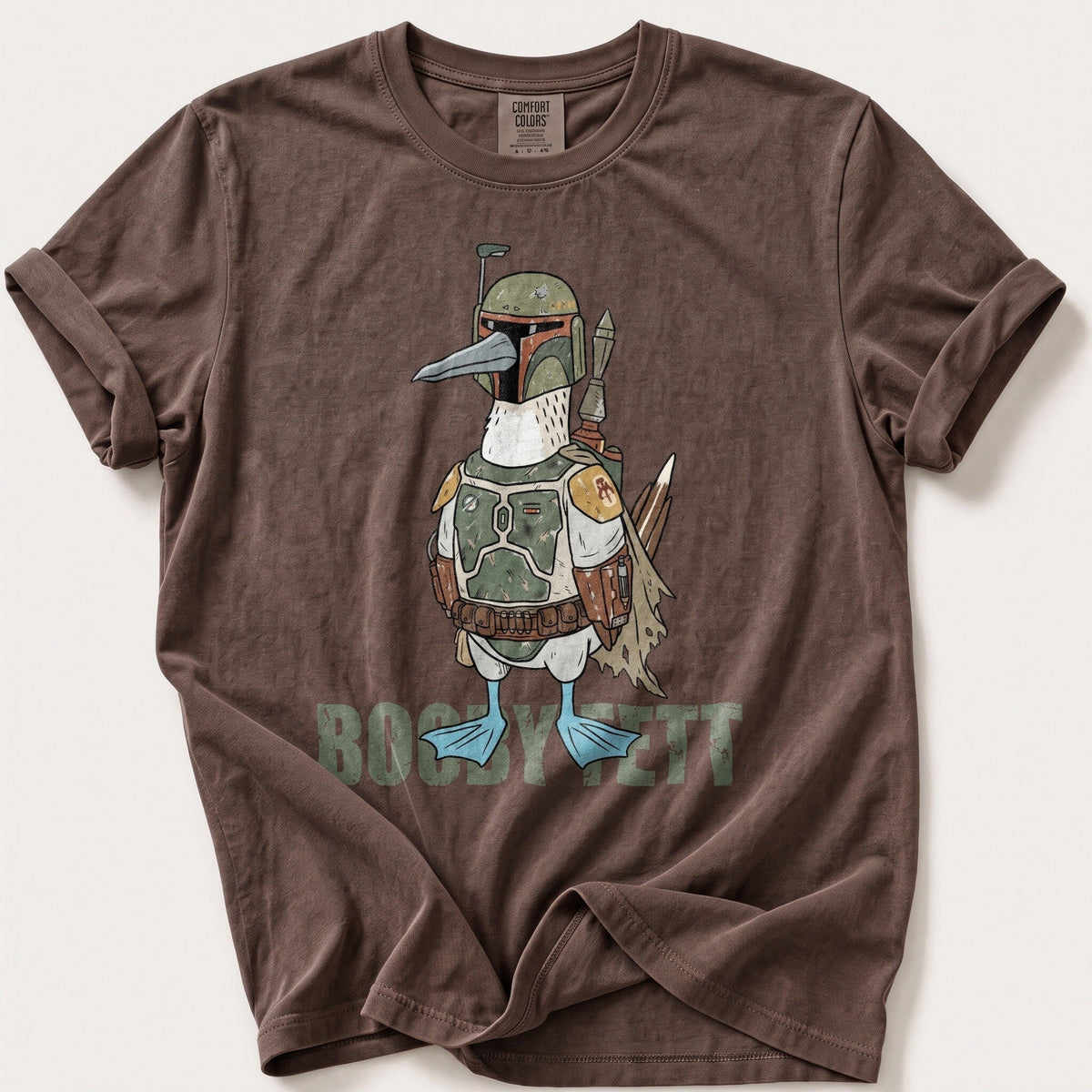 Booby Bounty Hunter — Espresso Comfort Colors tee