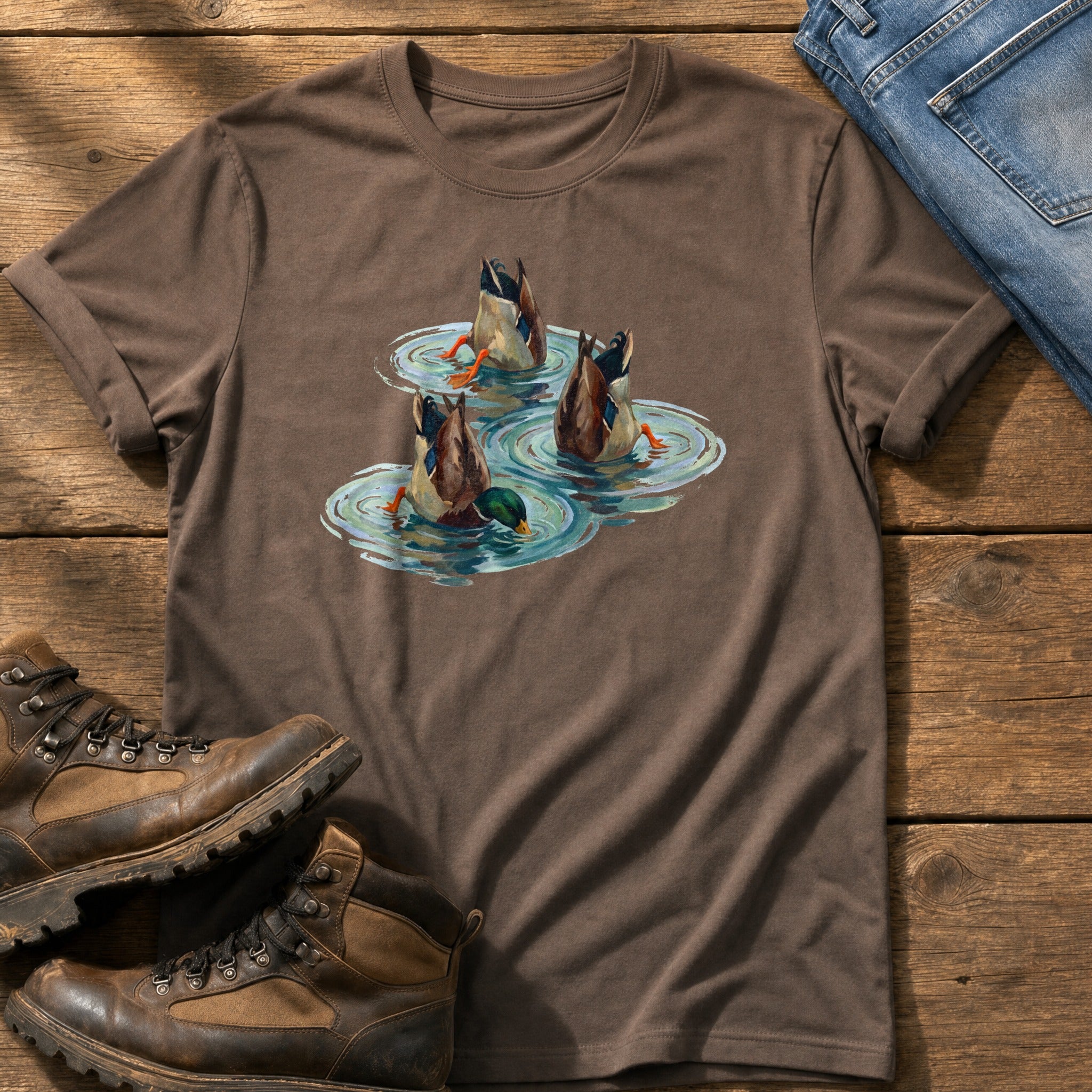 Bottoms Up Mallards — Espresso Comfort Colors tee