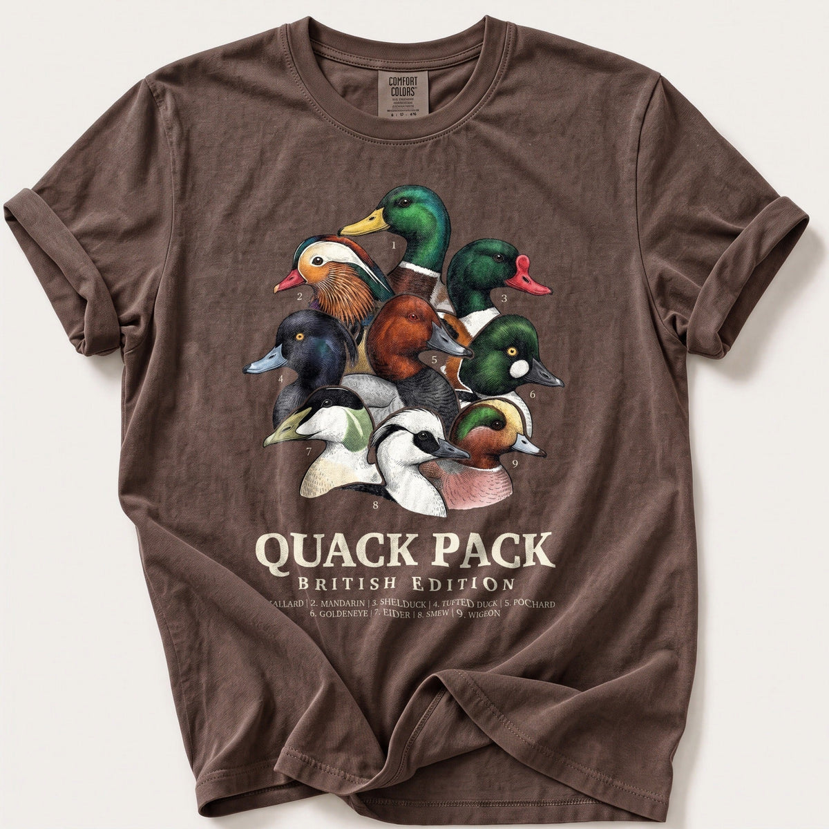 British Quack Pack — Espresso Comfort Colors tee