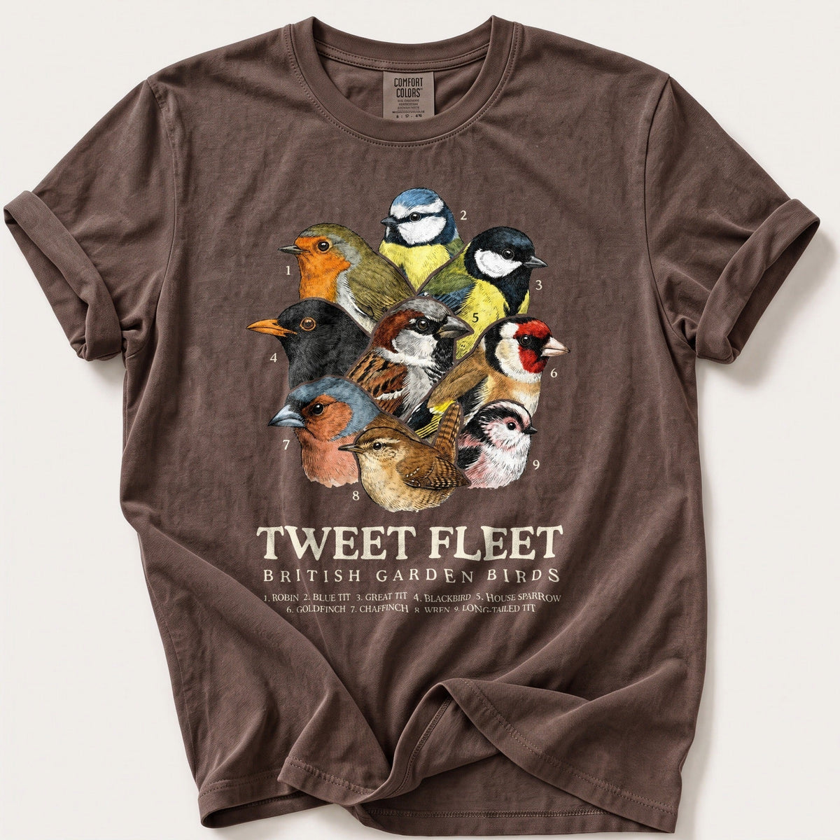 British Tweet Fleet — Espresso Comfort Colors tee