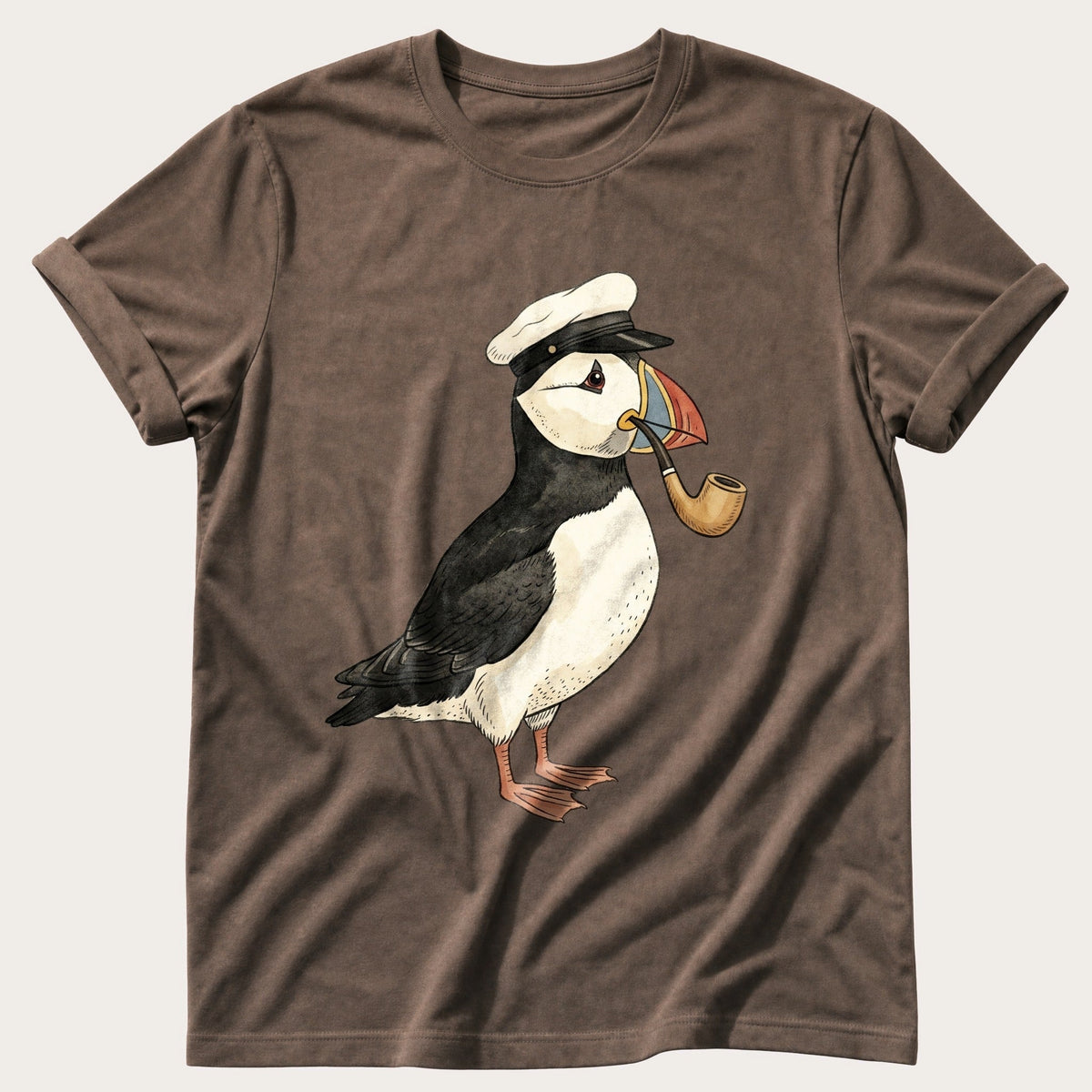 Cap Puffin 1 — Espresso Comfort Colors tee