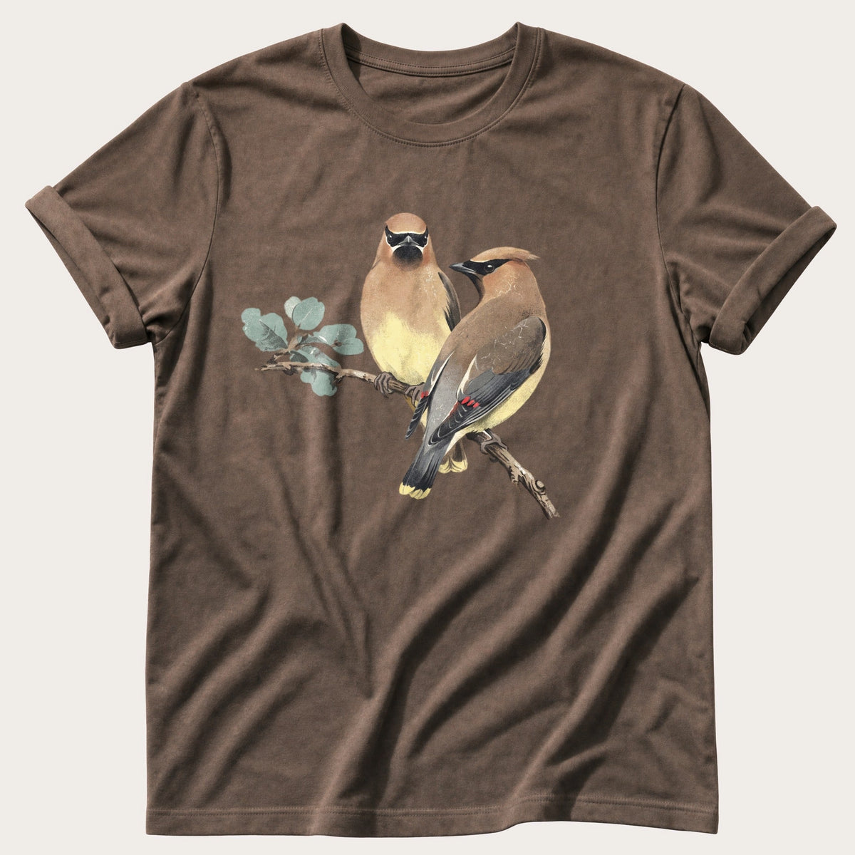 Cedar Waxwing — Espresso Comfort Colors tee