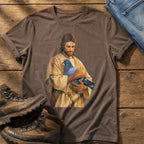 Christ With Pigeon 4 — Espresso Comfort Colors tee