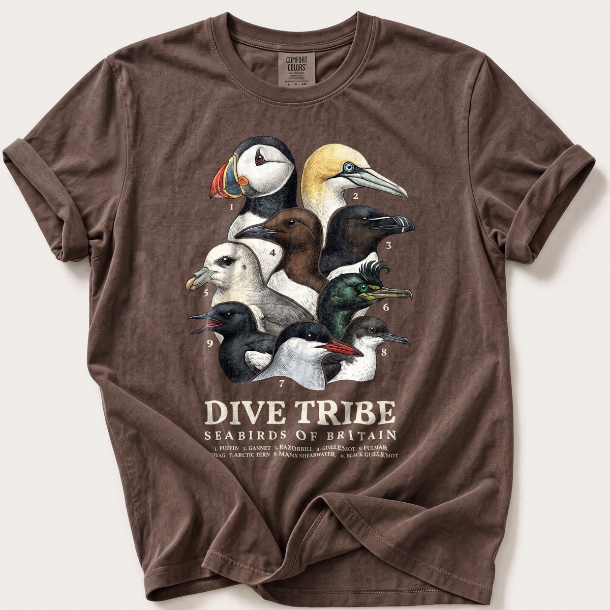 Dive Tribe — Espresso Comfort Colors tee